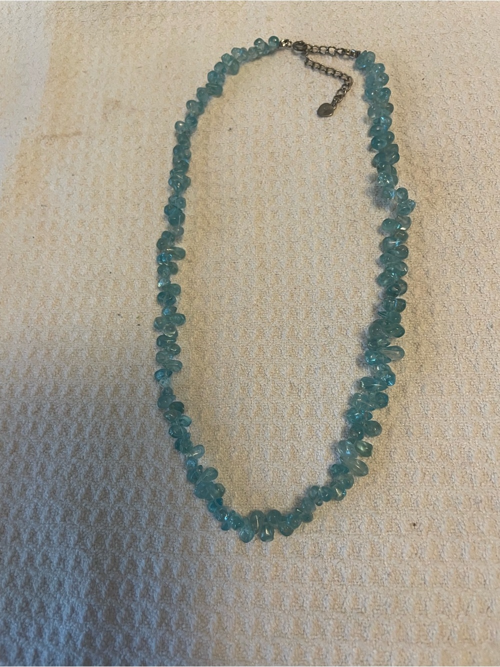 Blue Beaded Chip Necklace - Women's Fashion Jewelry